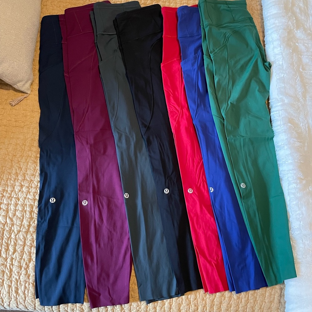 Lululemon Fast and Free High Rise leggings sz 6 25” Multiple colors!! EUC!! ❤️